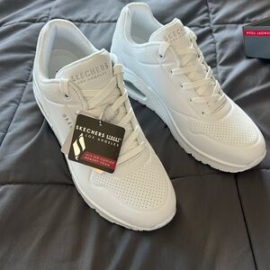 Skechers All-White Athletic Shoes